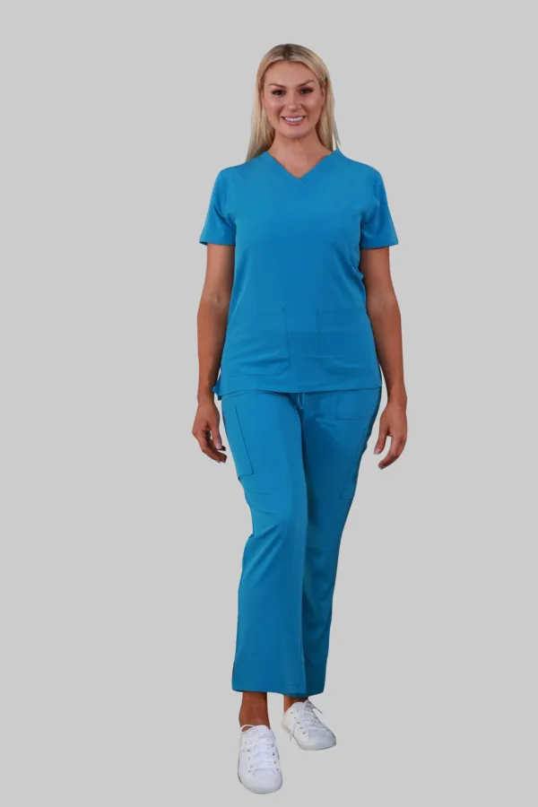 Four Pockets Scrub Pants (Teal) - Image 2
