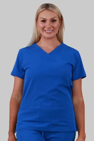 V-Neck Two Pockets Scrub Top (Royal)