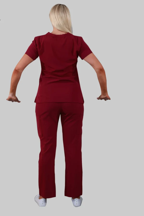 Four Pockets Scrub Pants (Wine) - Image 5