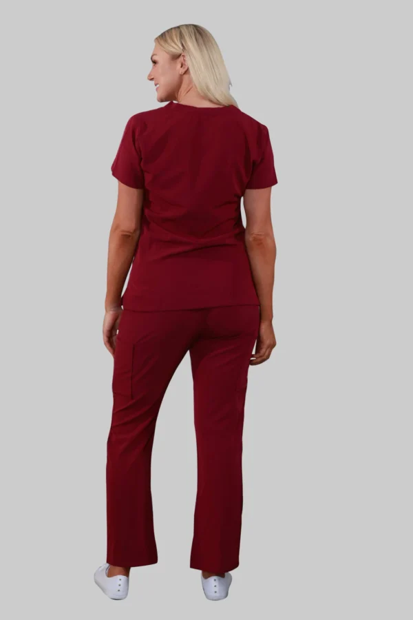 Four Pockets Scrub Pants (Wine) - Image 4