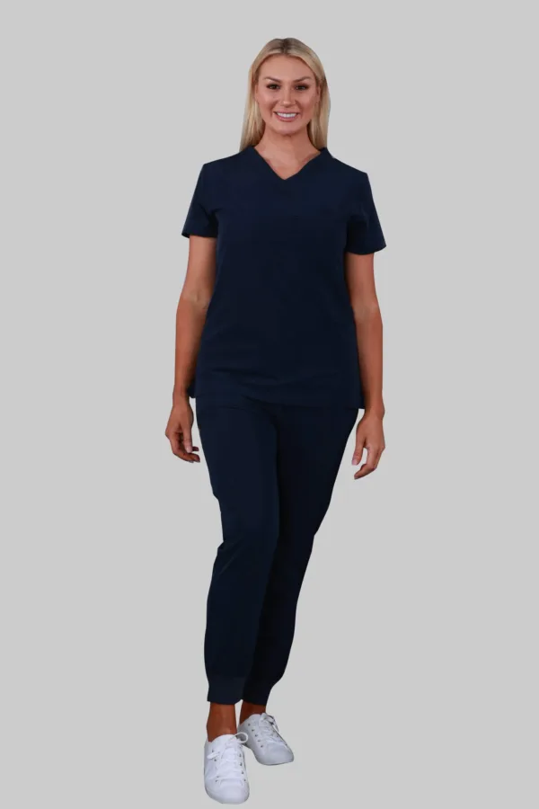 Six Pockets Jogger Scrub Pants (Navy) - Image 5