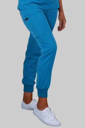 Six Pockets Jogger Scrub Pants (Teal)